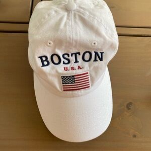 White Boston USA Cap
